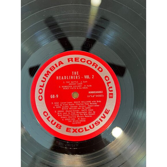 The Headliners Volume 2 Columbia Record Club Exclusive Vinyl LP - Picture 5 of 6